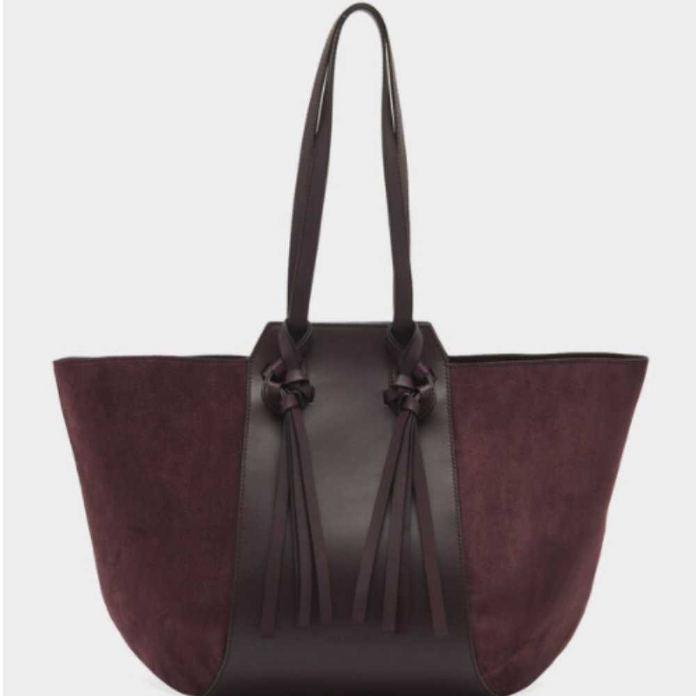 Ulla Johnson NEW Large Oxblood Carry All Tote (Leather + Suede)